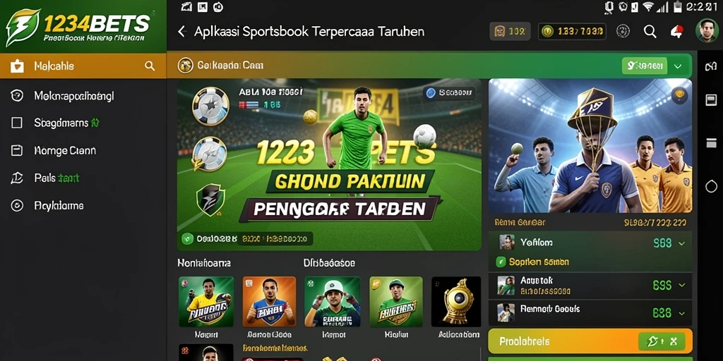 Tampilan gameplay Sportsbook di 1234BETS memperlihatkan pengalaman taruhan yang seru.