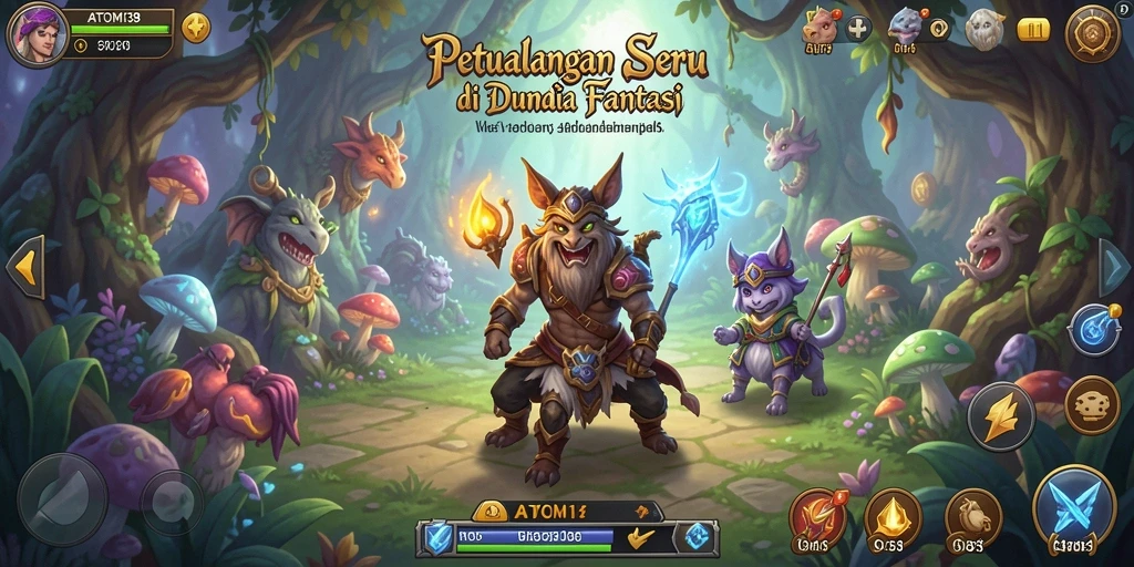 Tampilan gameplay ATOM138 yang penuh petualangan