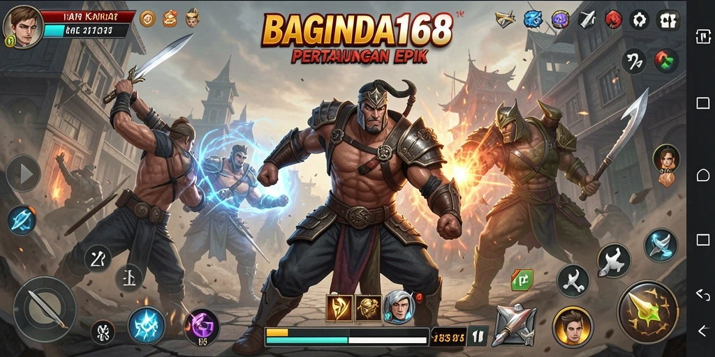 Tampilan gameplay seru di BAGINDA168 dengan aksi pertarungan yang mendebarkan.