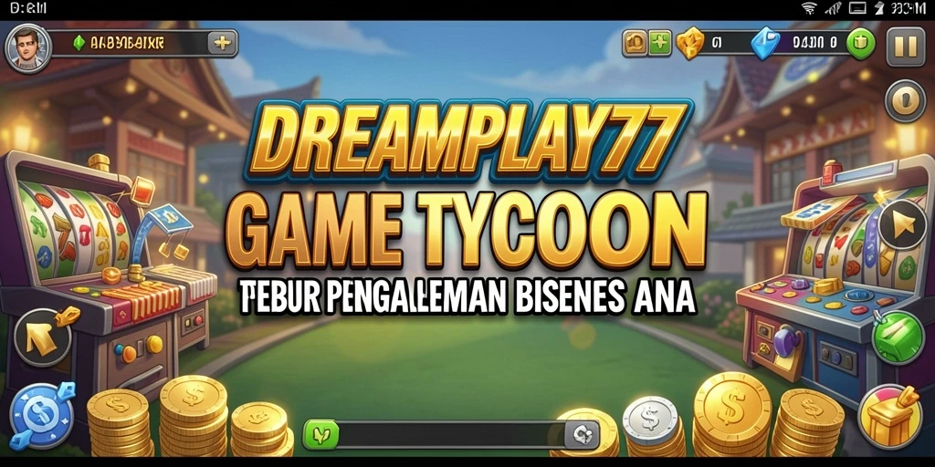 Tangkapan layar gameplay DREAMPLAY77 yang menampilkan strategi bisnis yang mendalam.