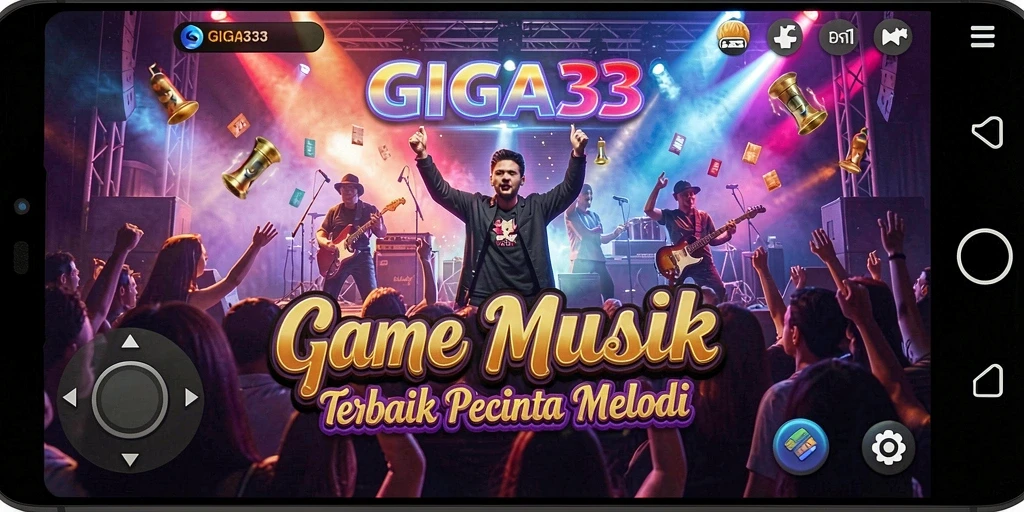 Tangkapan layar GIGA33 menampilkan gameplay musik yang mengasyikkan.