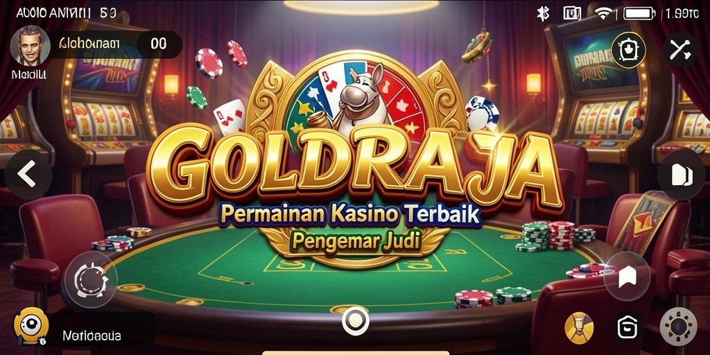 Screenshot gameplay GOLDRAJA yang menggambarkan keseruan permainan Kasino.
