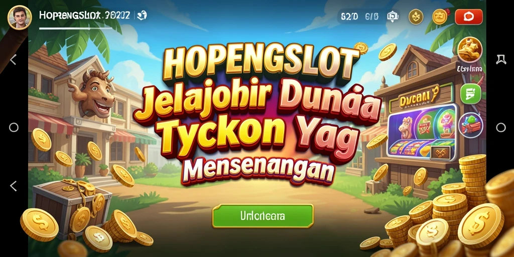 Tampilan menarik dari gameplay HOPENGSLOT di dunia Tycoon.