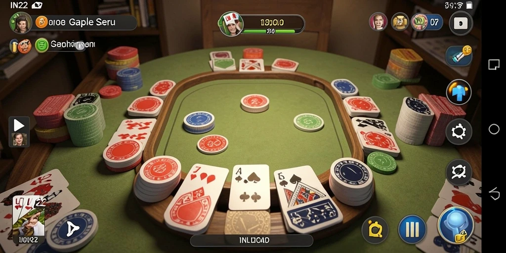 Tampilan gameplay Gaple yang seru dan interaktif.