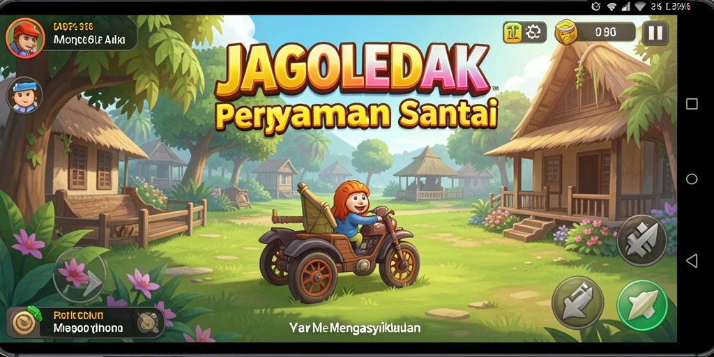 Tampilan gameplay JAGOLEDAK yang penuh warna dan menyenangkan.