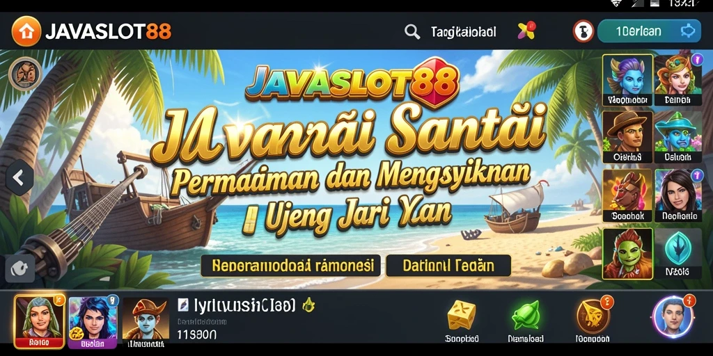 Tampilan gameplay menarik dari JAVASLOT88 dengan tema yang beragam.