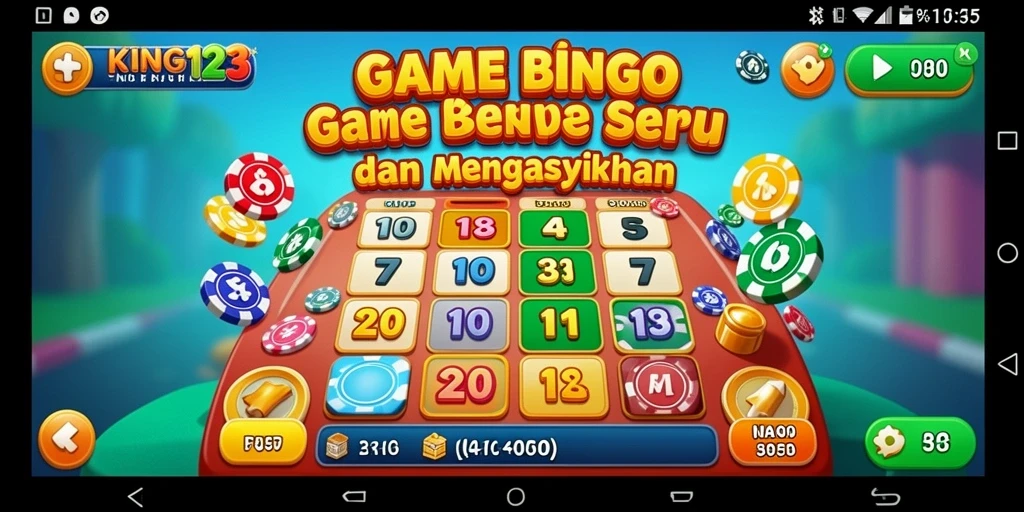 Tampilan seru gameplay bingo di KING123.