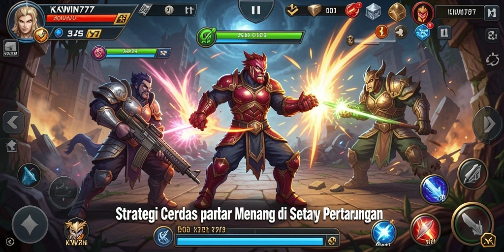 Screenshot KKWIN777 menampilkan aksi pertempuran strategis yang mendebarkan.