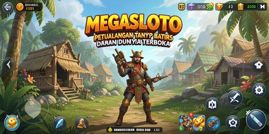 Tampilan gameplay seru di dunia terbuka MEGASLOTO.
