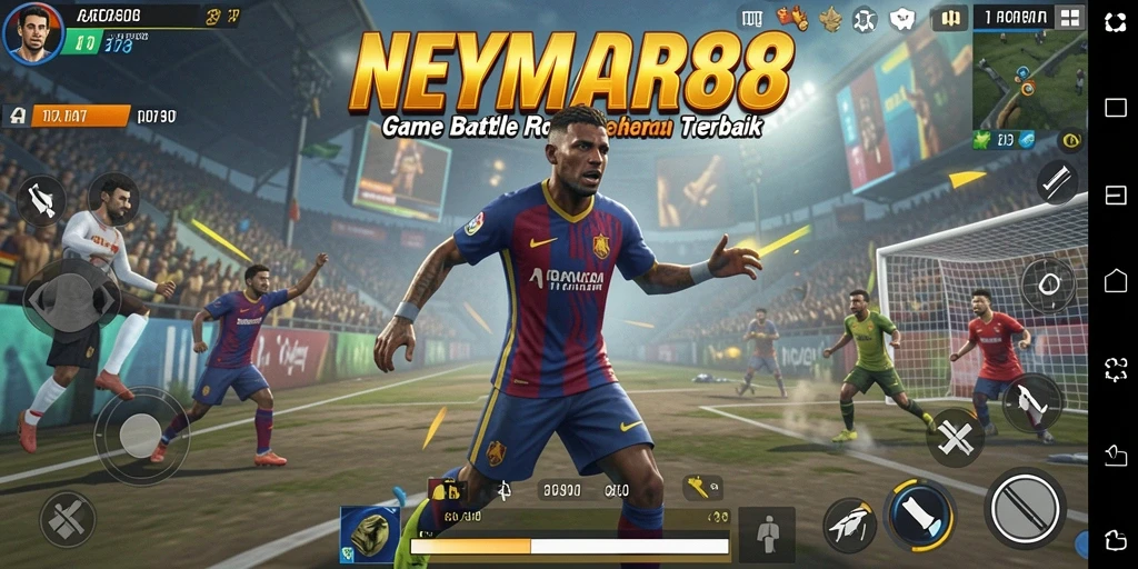 Tampilan gameplay seru dari NEYMAR88 dalam pertempuran Battle Royale.