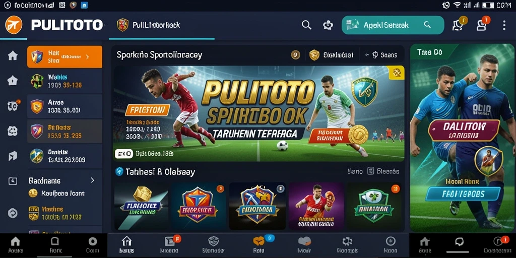 Screenshot gameplay PULITOTO menampilkan pengalaman taruhan olahraga yang memukau.