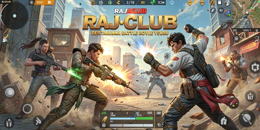 Tangkapan layar gameplay RAJACLUB yang menampilkan aksi pertarungan intens.