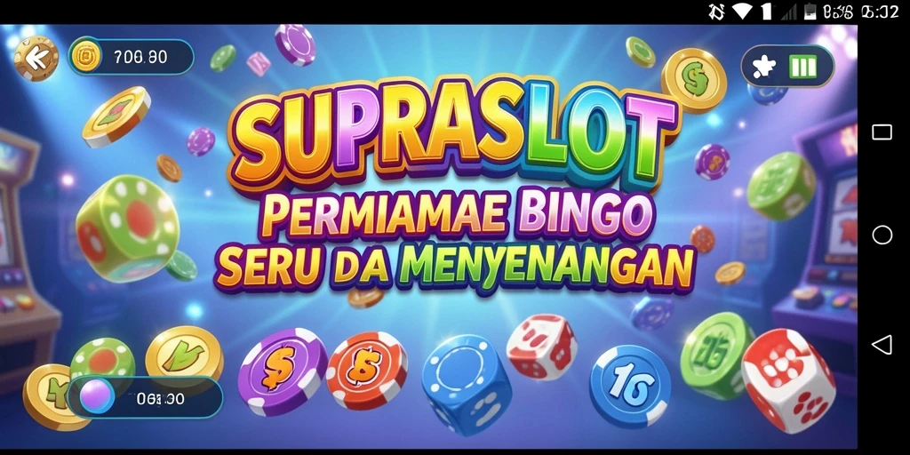 Tampilan bermain SUPRASLOT yang penuh warna dan menyenangkan.