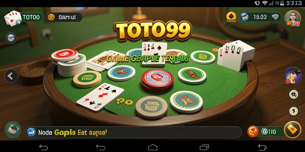 Tampilan utama gameplay Gaple di TOTO99 yang seru dan interaktif.