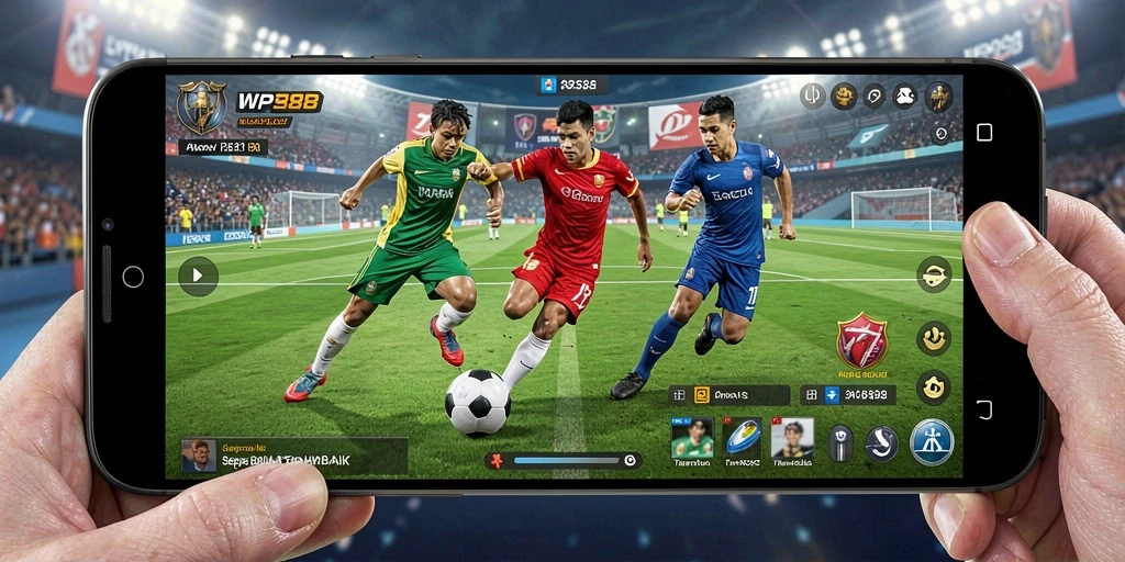 Tampilan gameplay seru dari game sepak bola WP888.